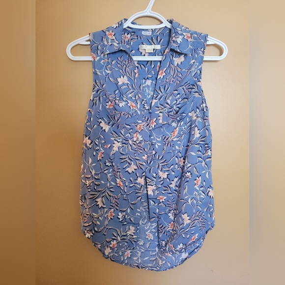 Floral Cooper & Ella Sleeveless Button Up Top - Picture 1 of 4